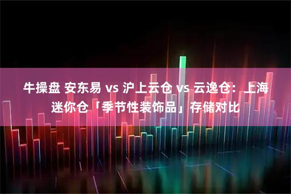 牛操盘 安东易 vs 沪上云仓 vs 云逸仓：上海迷你仓「季节性装饰品」存储对比